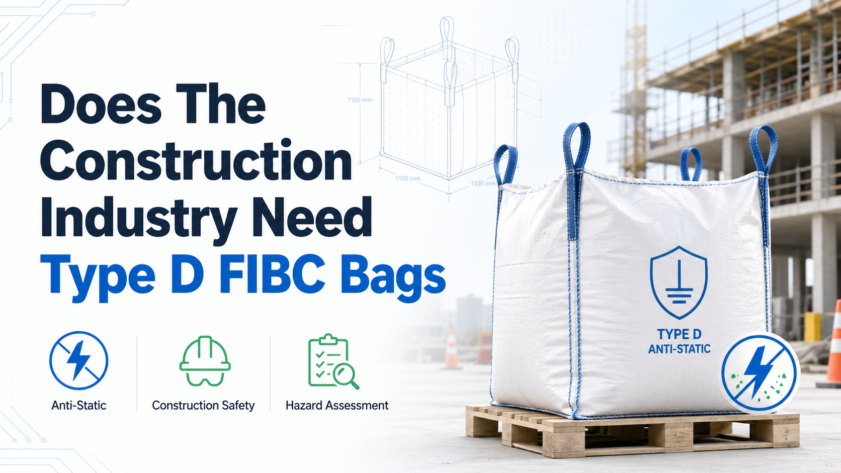 هل تحتاج صناعة البناء إلى أكياس FIBC من النوع D؟