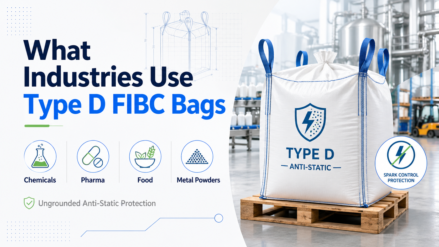 ما هي الصناعات التي تستخدم أكياس FIBC من النوع D؟
